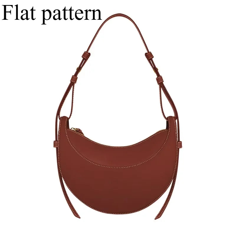 2026 light luxury crescent bag with niche design, single shoulder crossbody bag