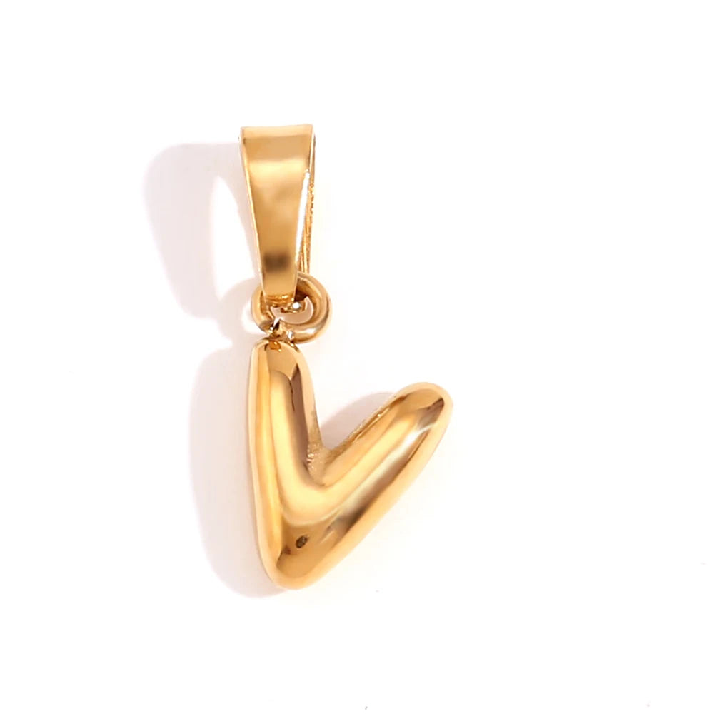 E.B.belle New 2024 Popular Mini Bubble 26 Initial Letter Charms For Jewelry Gold Plated Premium Stainless Steel Jewelry Pendant