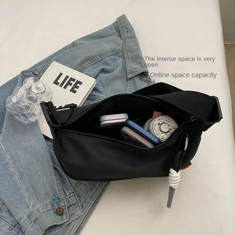 New Fashion Crossbody Bag Simple Wide Shoulder Strap Design Single Shoulder Bag