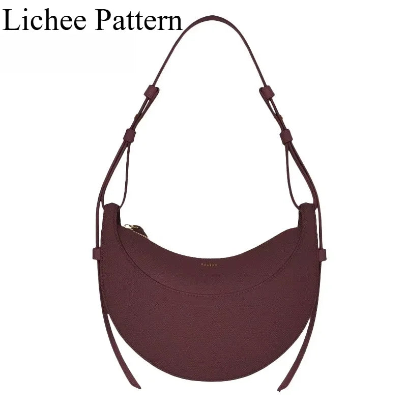 2026 light luxury crescent bag with niche design, single shoulder crossbody bag