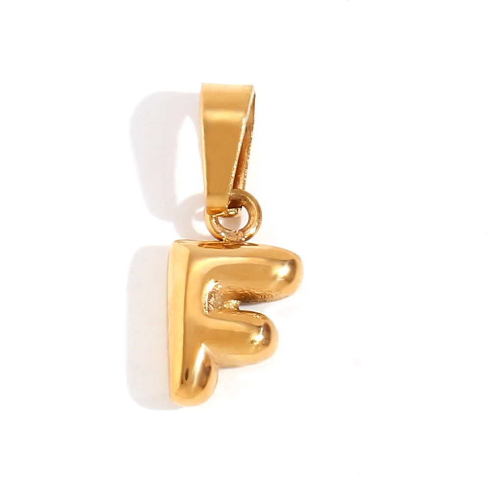 E.B.belle New 2024 Popular Mini Bubble 26 Initial Letter Charms For Jewelry Gold Plated Premium Stainless Steel Jewelry Pendant