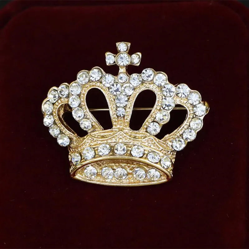 Rhinestone Crown Brooch Pin Men's Brooches Jewelry Garment Accessories , Ideal choice for Gifts