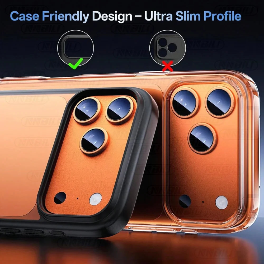 NNBILI 2Pcs For IPhone 17 Pro Max Camera Lens Protector - Premium 9H Tempered Glass With Strong Adsorption Case-Friendly Design