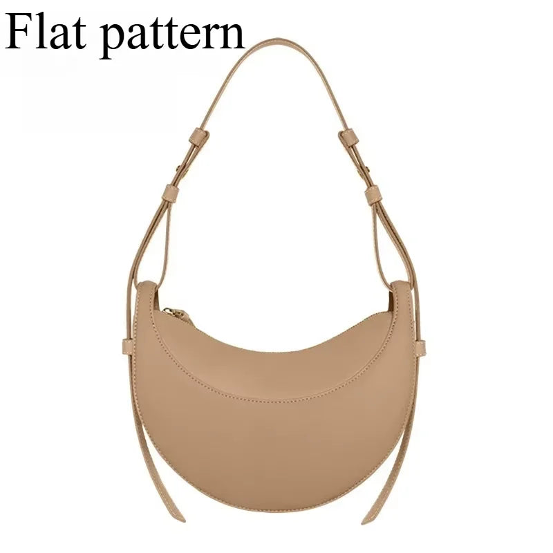 2026 light luxury crescent bag with niche design, single shoulder crossbody bag