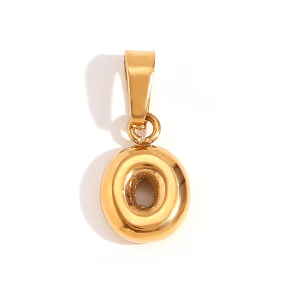 E.B.belle New 2024 Popular Mini Bubble 26 Initial Letter Charms For Jewelry Gold Plated Premium Stainless Steel Jewelry Pendant