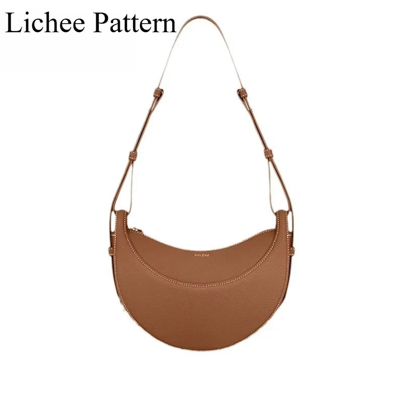 2026 light luxury crescent bag with niche design, single shoulder crossbody bag