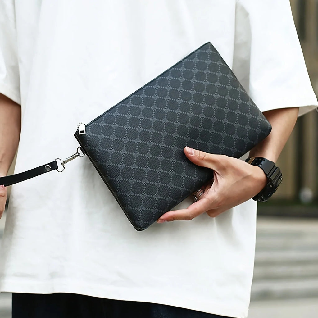 Fashion Men's Clutch Bag Business Large Wallet Wrist Bag