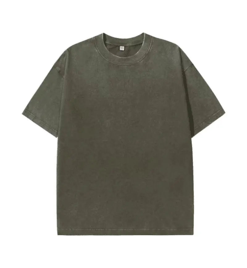 Men's Washed Vintage T-Shirts Street Hip Hop Retro Punk T Shirt women Harajuku Casual Cotton Short Sleeve Acid Wash TShirts top