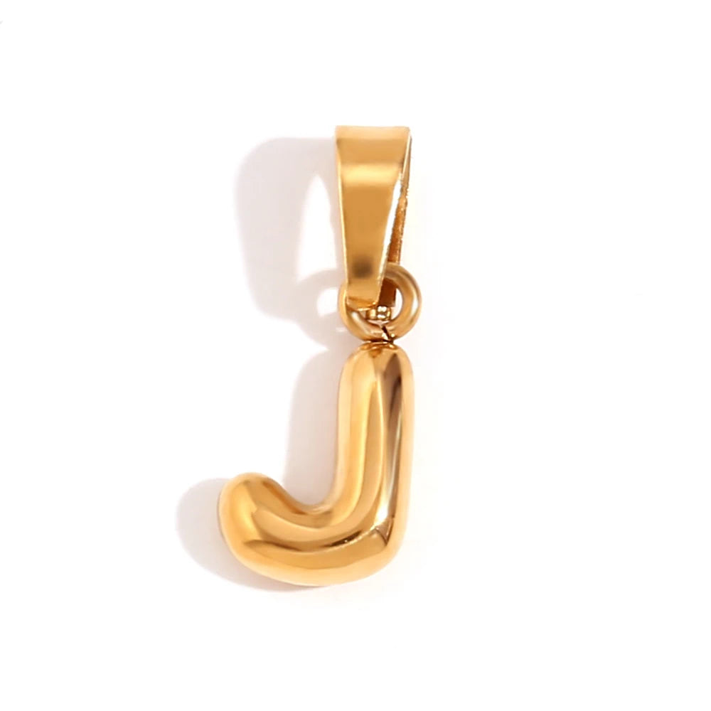 E.B.belle New 2024 Popular Mini Bubble 26 Initial Letter Charms For Jewelry Gold Plated Premium Stainless Steel Jewelry Pendant