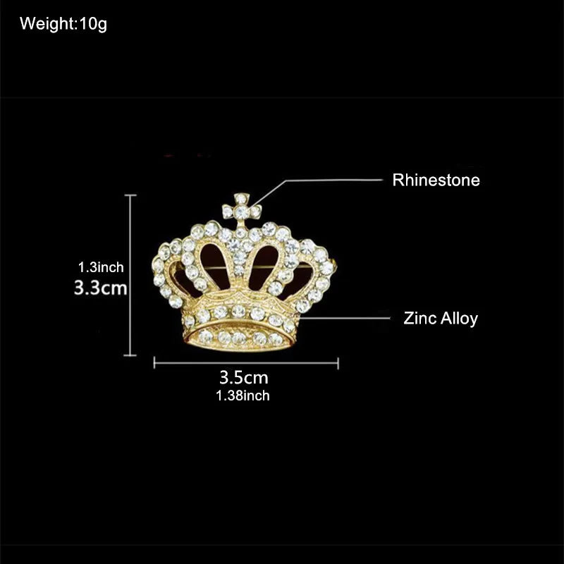 Rhinestone Crown Brooch Pin Men's Brooches Jewelry Garment Accessories , Ideal choice for Gifts