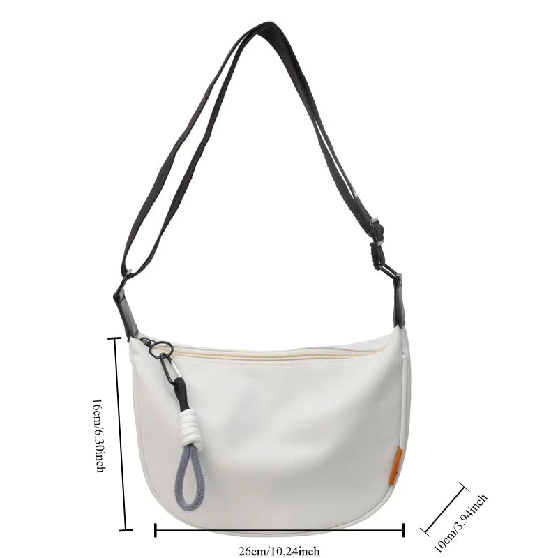 New Fashion Crossbody Bag Simple Wide Shoulder Strap Design Single Shoulder Bag