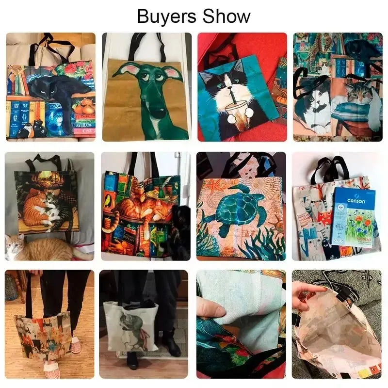 Grandma Driving Shopping Bag Birthday Gift Foldable Fashion Casual Shoulder Bag
