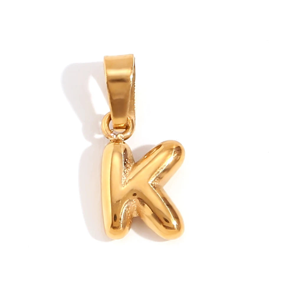 E.B.belle New 2024 Popular Mini Bubble 26 Initial Letter Charms For Jewelry Gold Plated Premium Stainless Steel Jewelry Pendant
