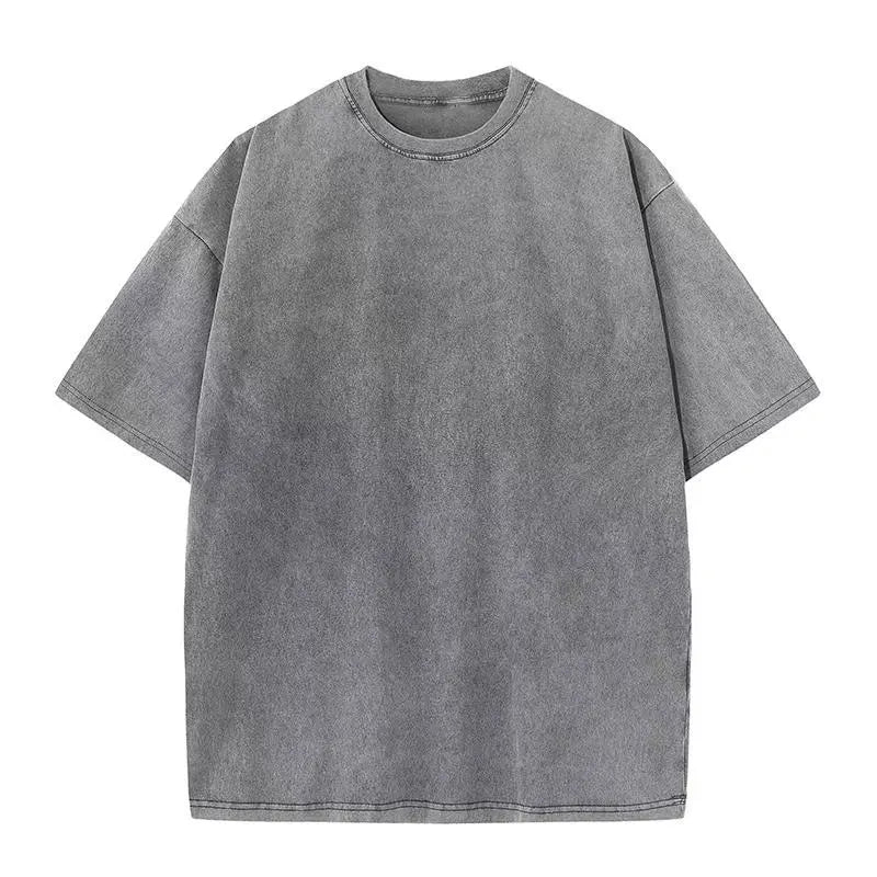 Men's Washed Vintage T-Shirts Street Hip Hop Retro Punk T Shirt women Harajuku Casual Cotton Short Sleeve Acid Wash TShirts top