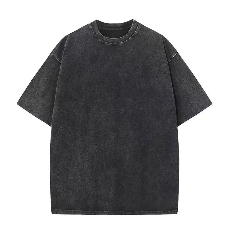 Men's Washed Vintage T-Shirts Street Hip Hop Retro Punk T Shirt women Harajuku Casual Cotton Short Sleeve Acid Wash TShirts top