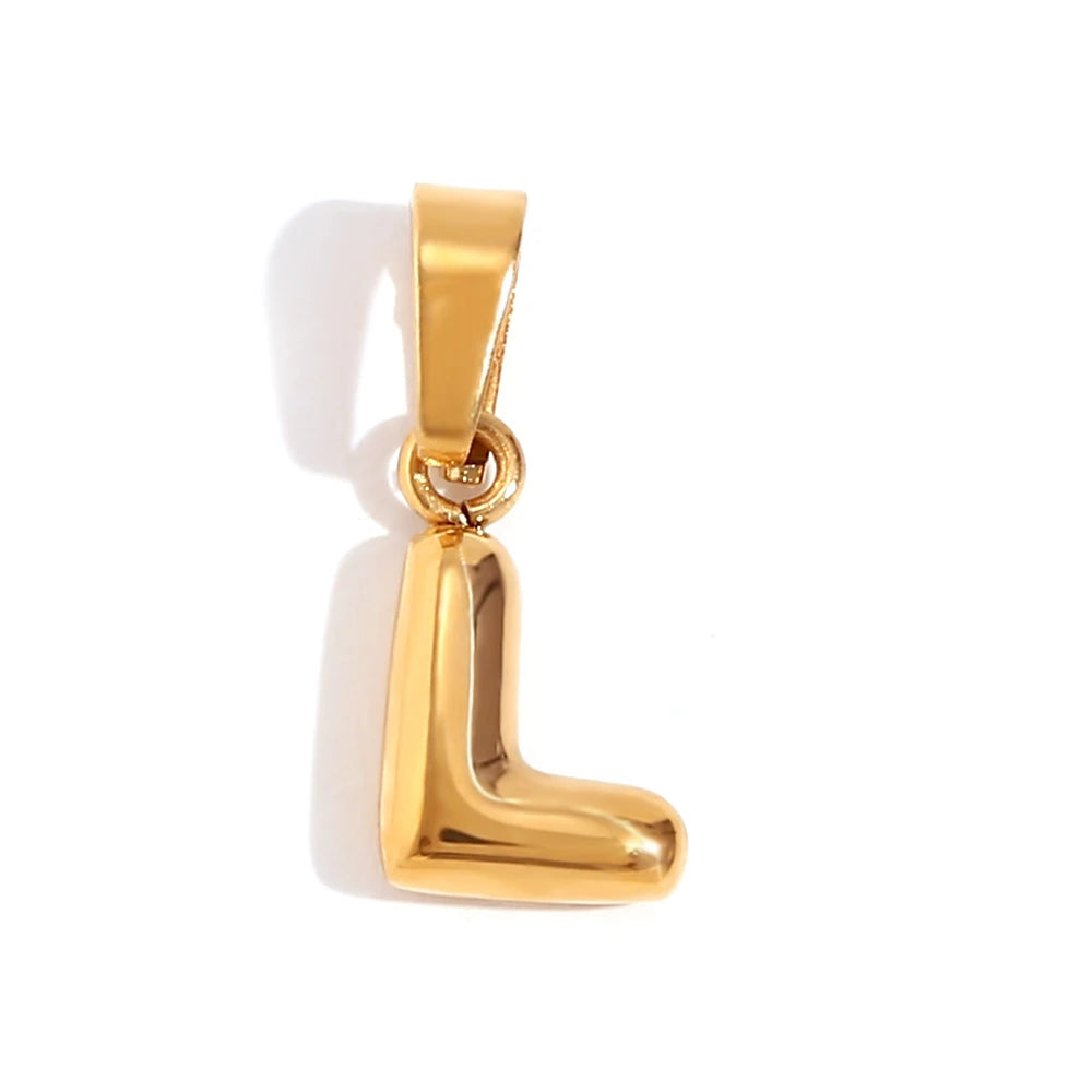 E.B.belle New 2024 Popular Mini Bubble 26 Initial Letter Charms For Jewelry Gold Plated Premium Stainless Steel Jewelry Pendant