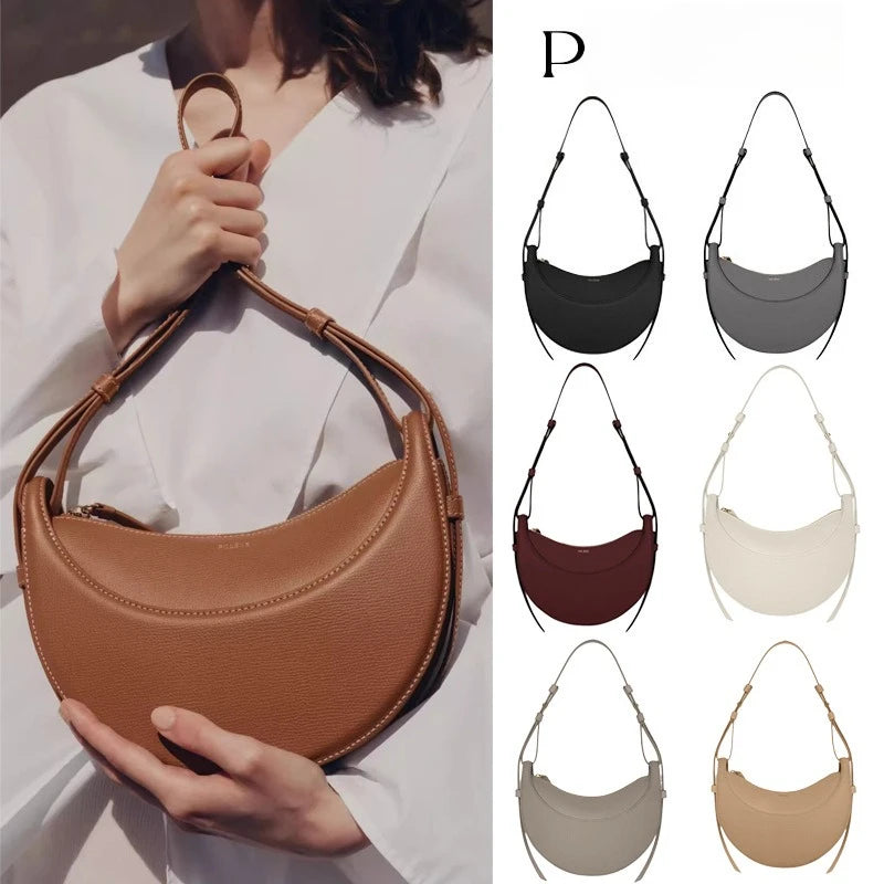 2026 light luxury crescent bag with niche design, single shoulder crossbody bag