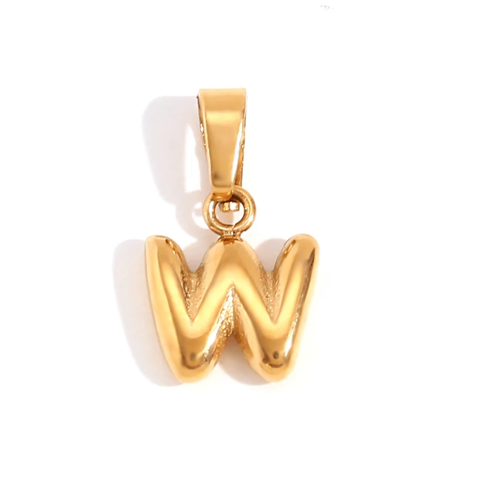 E.B.belle New 2024 Popular Mini Bubble 26 Initial Letter Charms For Jewelry Gold Plated Premium Stainless Steel Jewelry Pendant