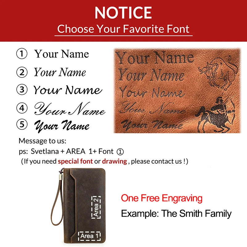 CONTACT'S Genuine Leather Family Passport Clutch Wallets Passport Cover Travel Handbags, 6 Passport Slots.