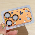 NNBILI Fashion Handmade Sticker Rhinestone Camera Protector For IPhone 17 Pro Max Clear Scratch-proof Lens Glass Tempered Film