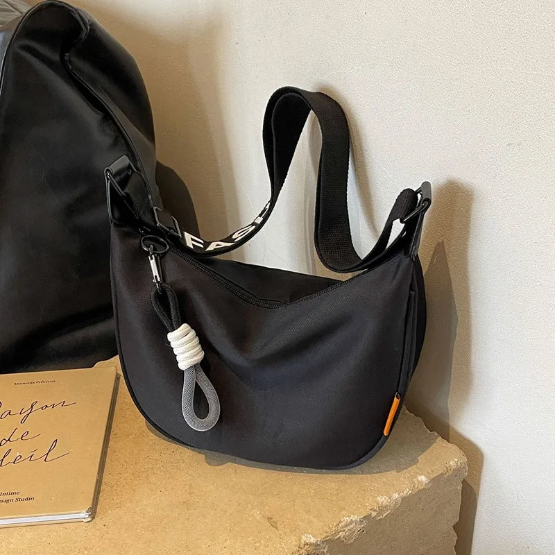 New Fashion Crossbody Bag Simple Wide Shoulder Strap Design Single Shoulder Bag