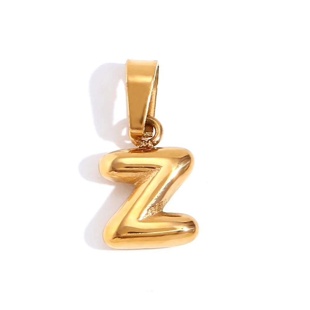 E.B.belle New 2024 Popular Mini Bubble 26 Initial Letter Charms For Jewelry Gold Plated Premium Stainless Steel Jewelry Pendant