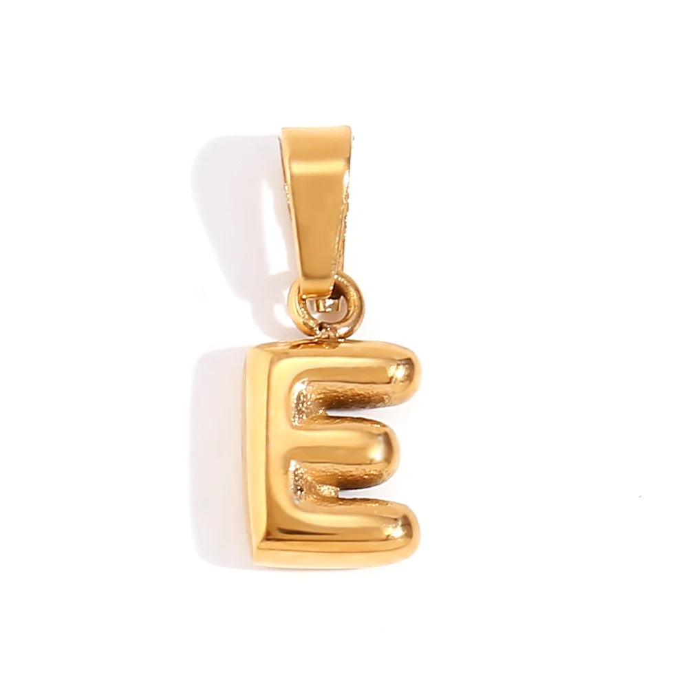 E.B.belle New 2024 Popular Mini Bubble 26 Initial Letter Charms For Jewelry Gold Plated Premium Stainless Steel Jewelry Pendant