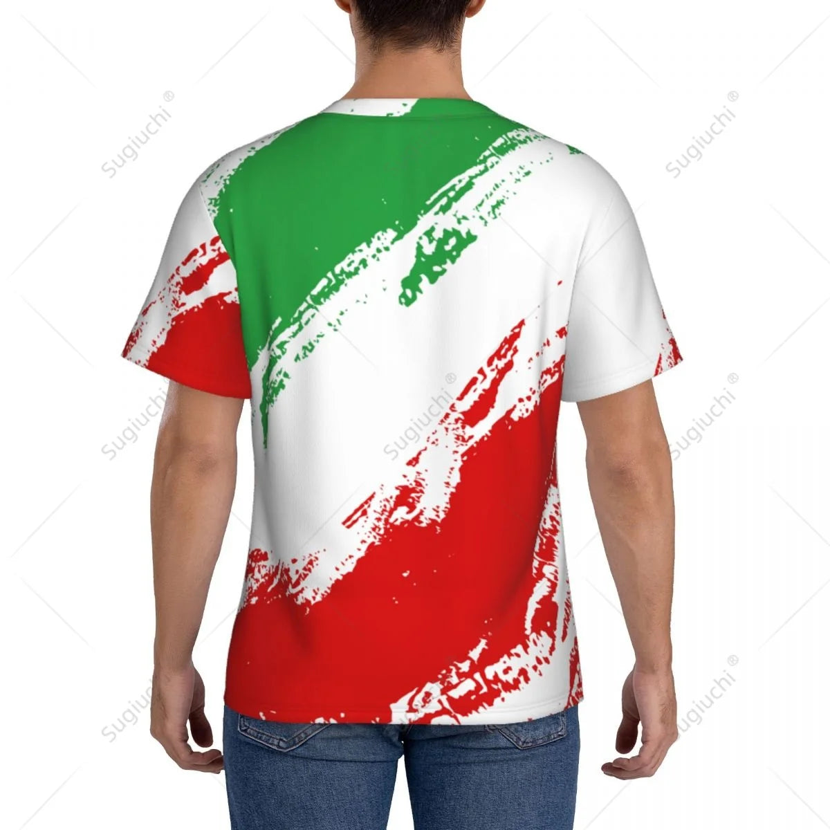 Custom Name Nunber Persia Iran Lion And Sun Flag Emblem 1423-1979 Men Tight Sports T-shirt Tees jersey For Soccer Football Fans