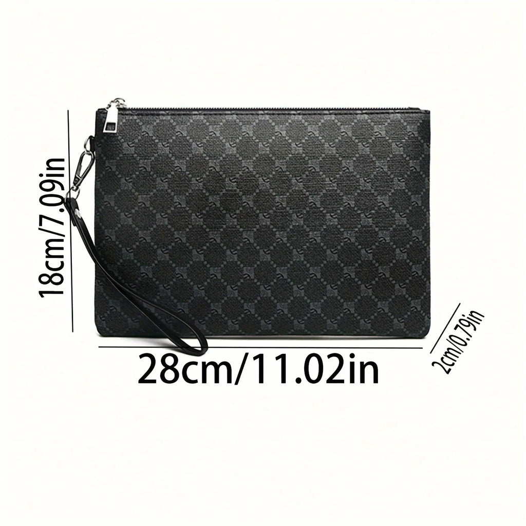 Fashion Men's Clutch Bag Business Large Wallet Wrist Bag