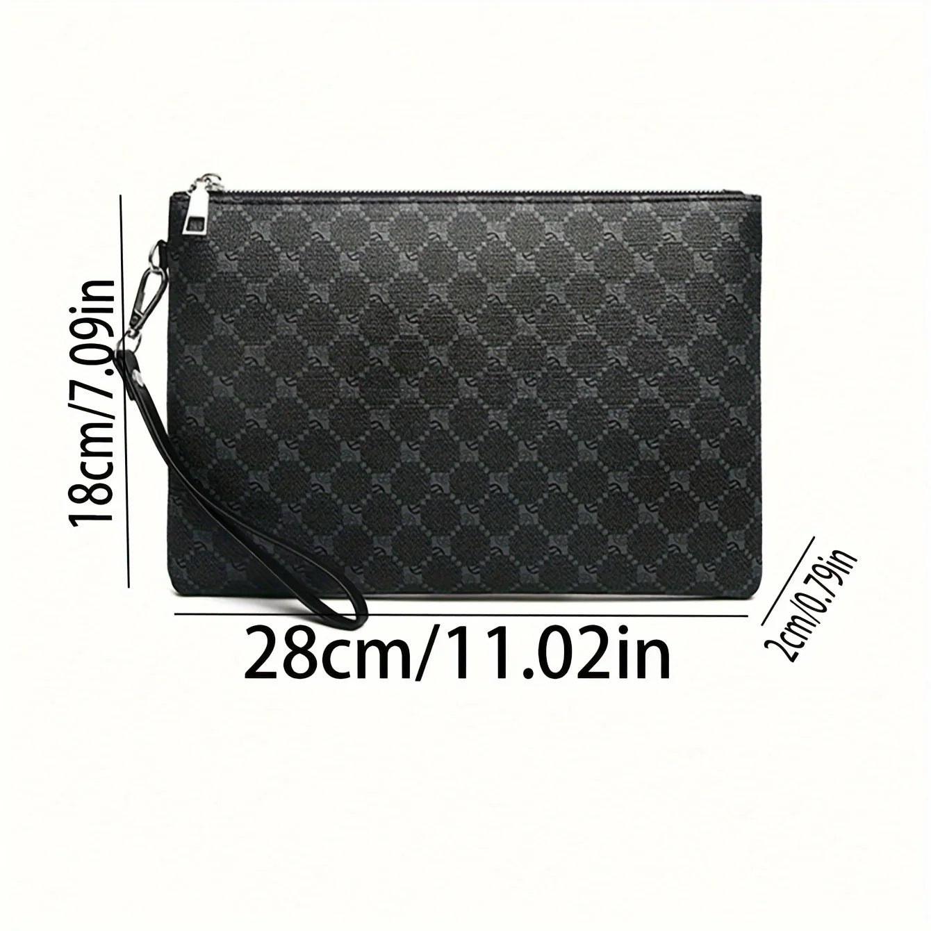 Fashion Men's Clutch Bag Business Large Wallet Wrist Bag