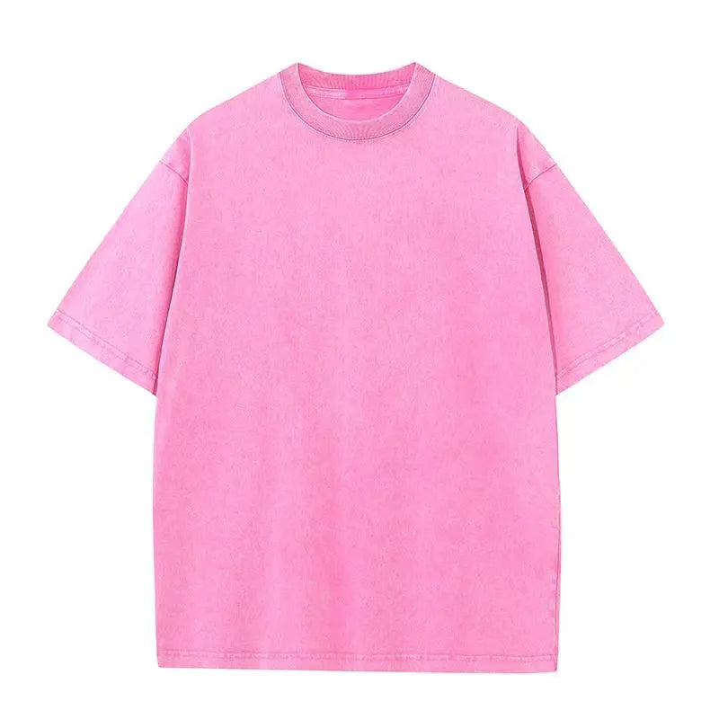 Men's Washed Vintage T-Shirts Street Hip Hop Retro Punk T Shirt women Harajuku Casual Cotton Short Sleeve Acid Wash TShirts top