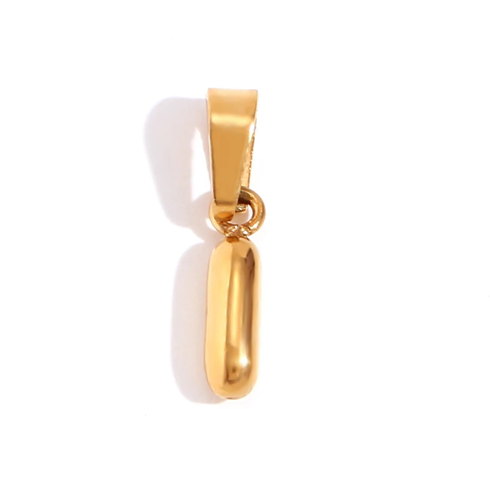 E.B.belle New 2024 Popular Mini Bubble 26 Initial Letter Charms For Jewelry Gold Plated Premium Stainless Steel Jewelry Pendant