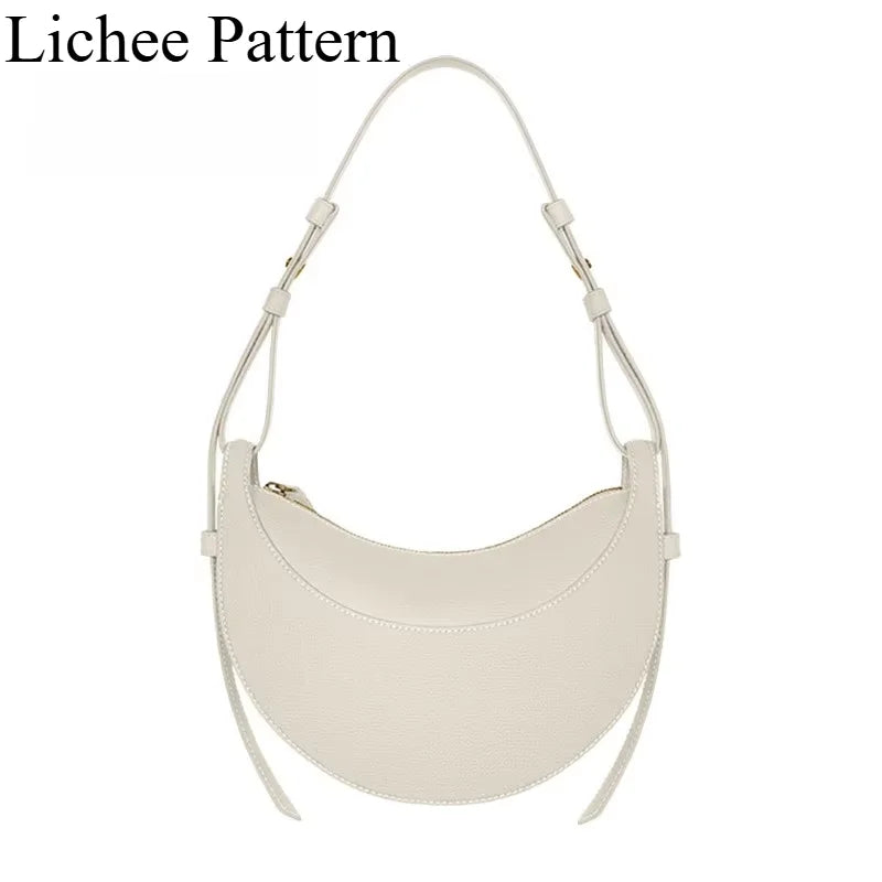 2026 light luxury crescent bag with niche design, single shoulder crossbody bag