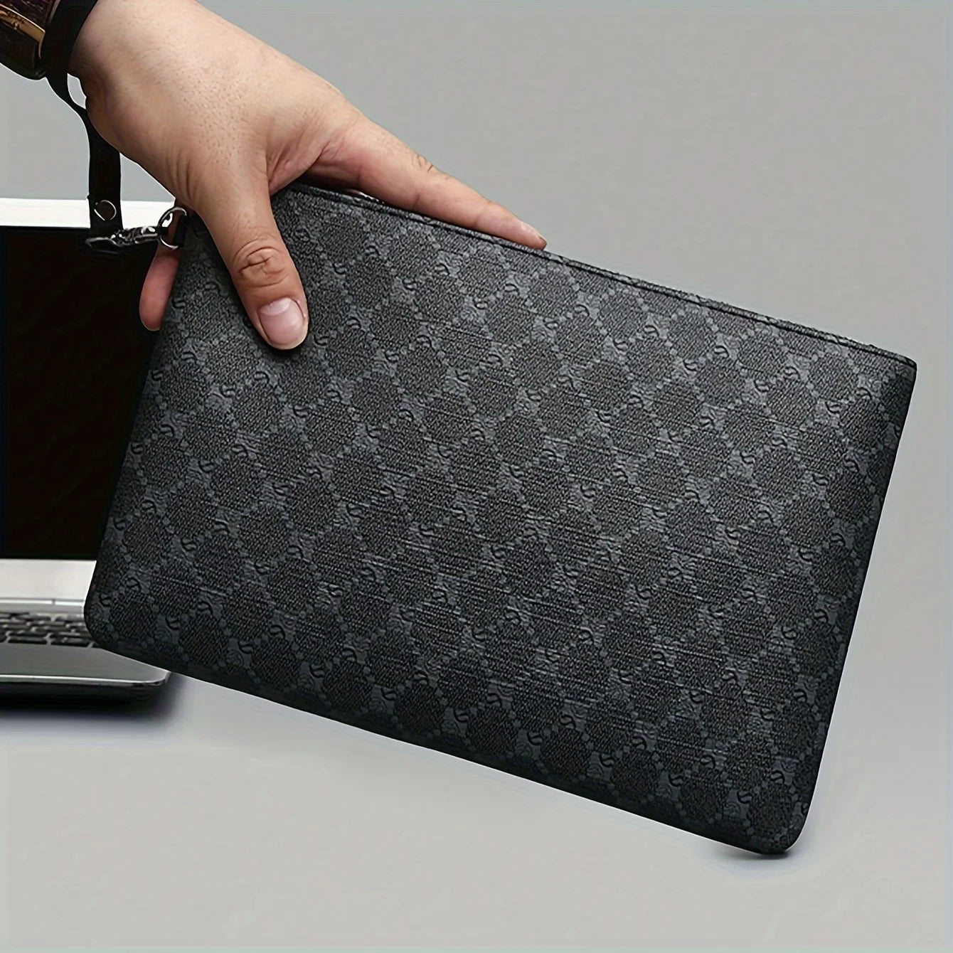 Fashion Men's Clutch Bag Business Large Wallet Wrist Bag