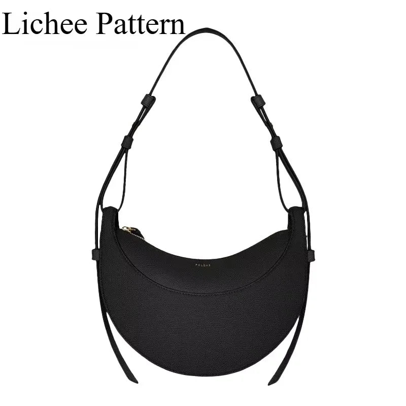 2026 light luxury crescent bag with niche design, single shoulder crossbody bag