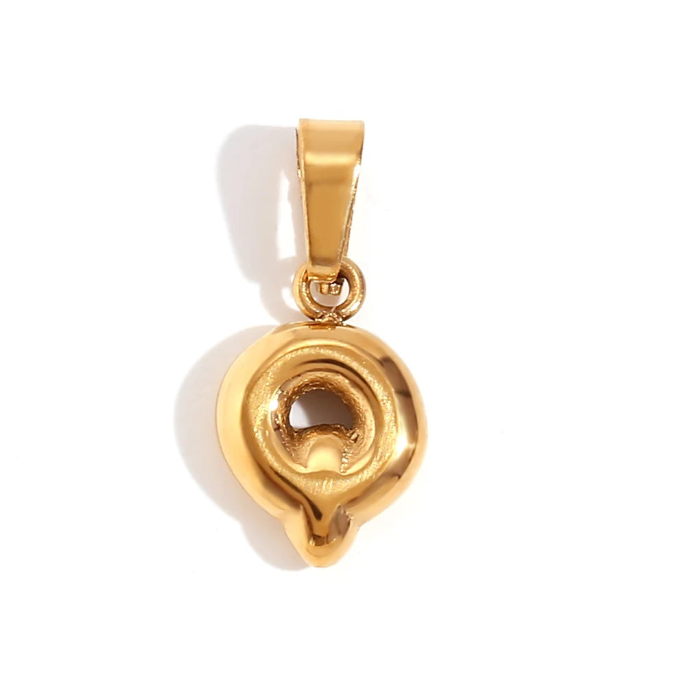 E.B.belle New 2024 Popular Mini Bubble 26 Initial Letter Charms For Jewelry Gold Plated Premium Stainless Steel Jewelry Pendant